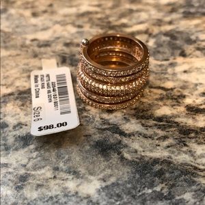 Henri Bendel Stacked Ring (Rosegold) Size 6
